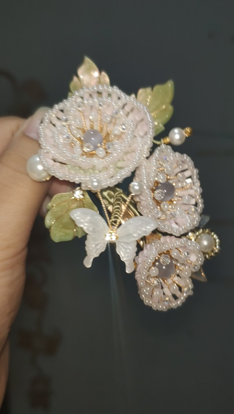 活动作品辑珠米珠花光线不太好