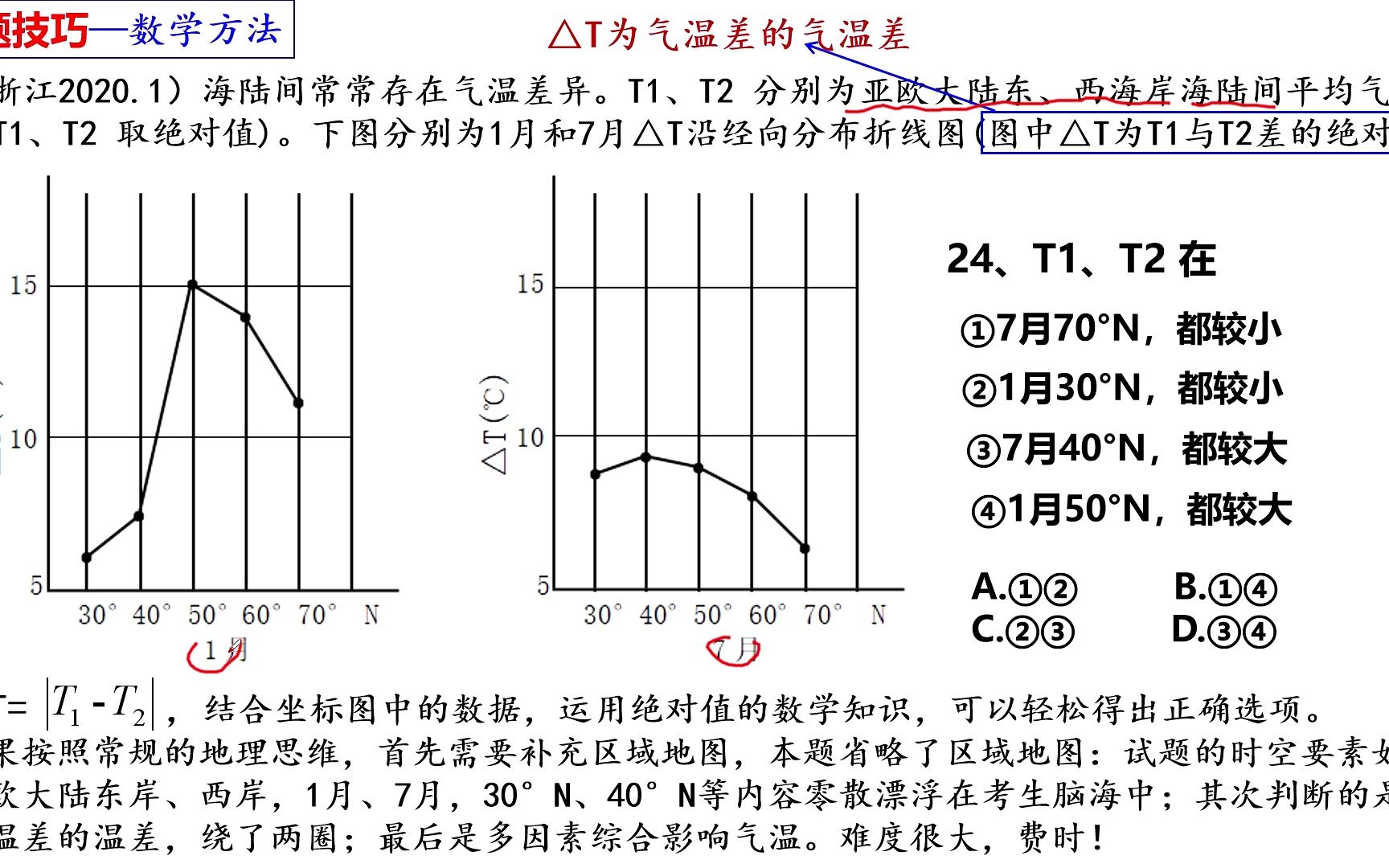 [图]高中地理选择题答题方法与技巧