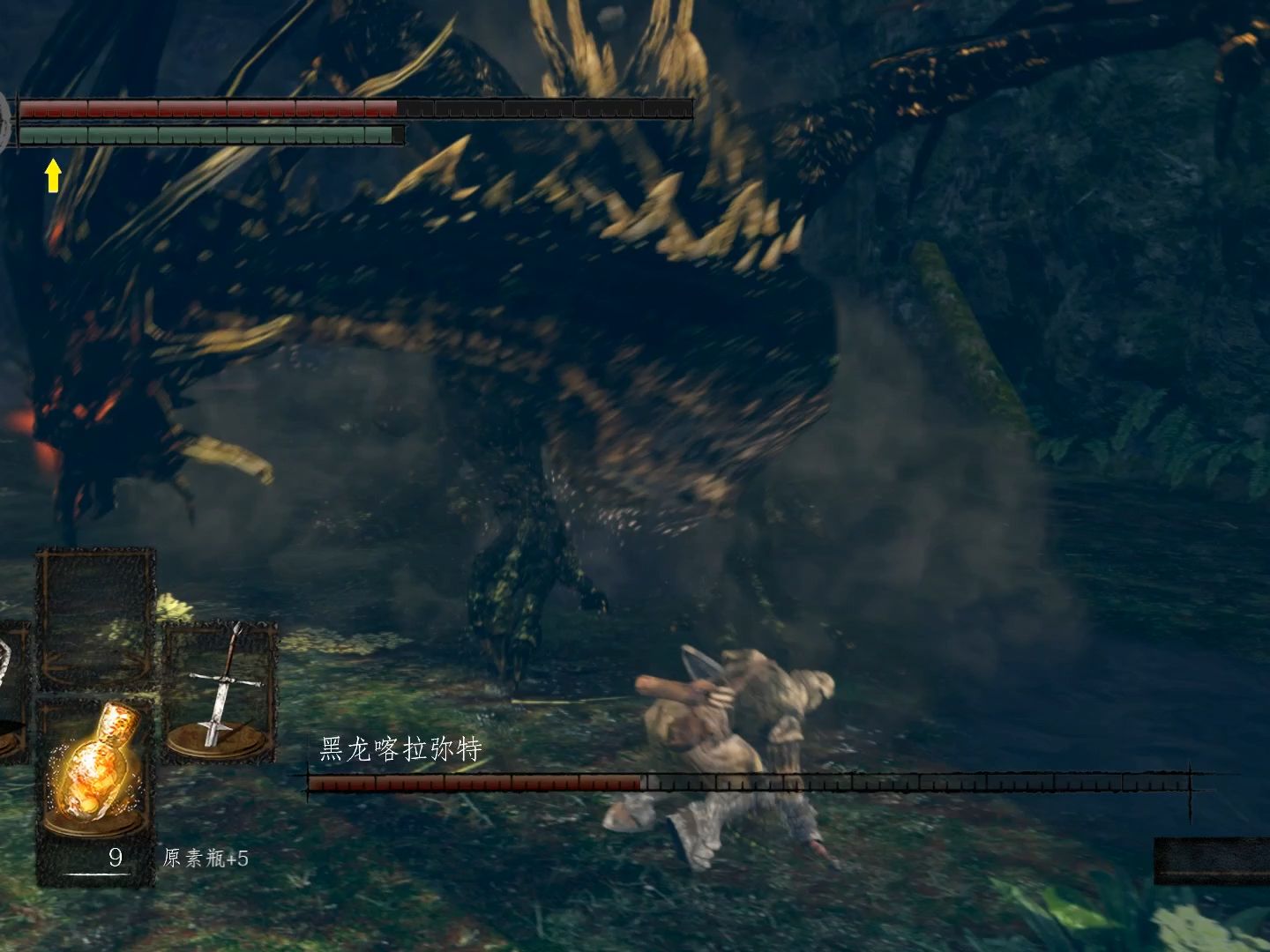 【黑暗之魂】双手巨剑 黑龙喀拉弥特.断尾两小时,boss