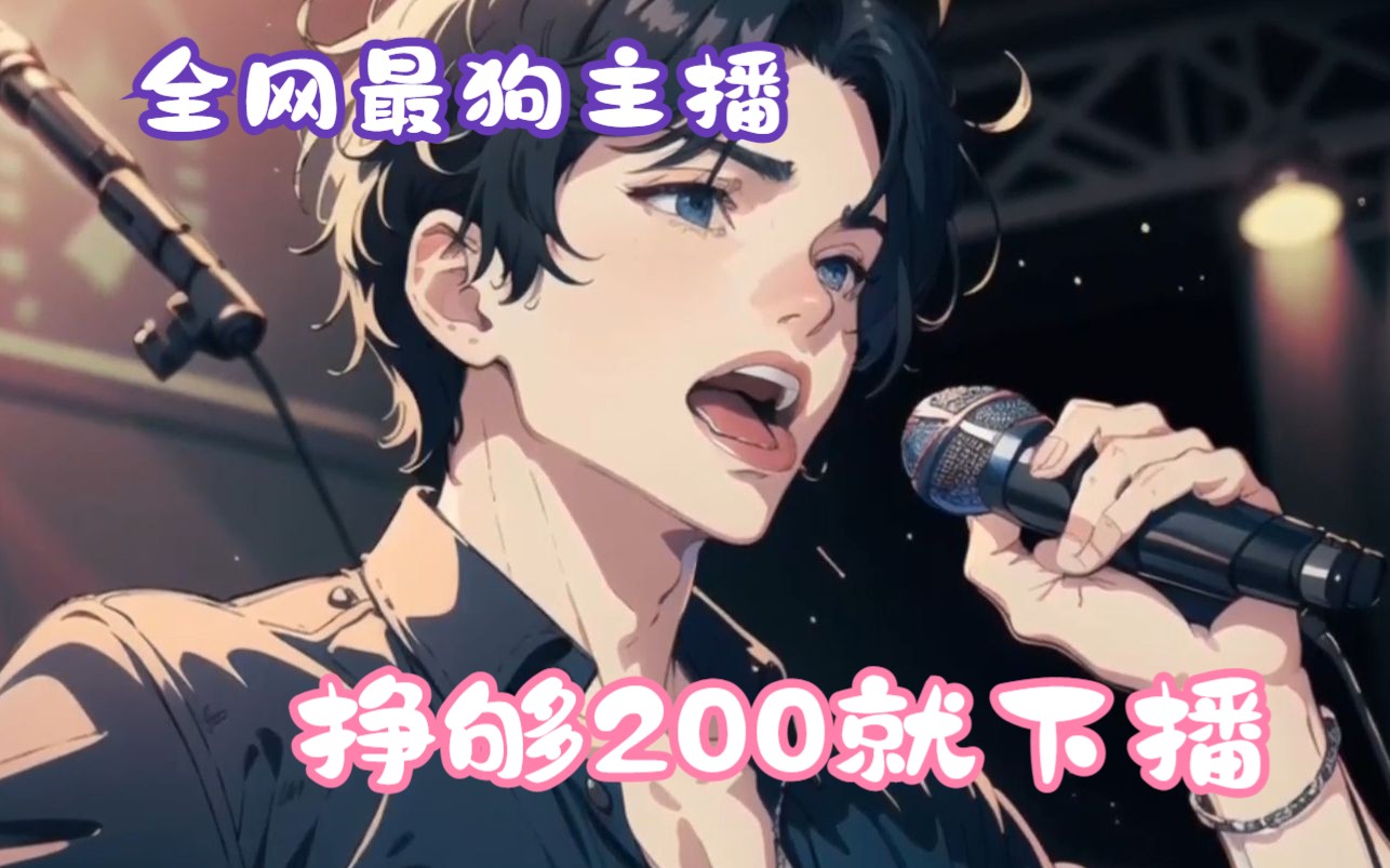 【全网最狗主播:挣够200就下播】每天赚够两百马上下播!哔哩哔哩bilibili