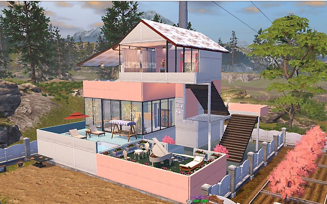 明日之后建筑单人房粉白甜心