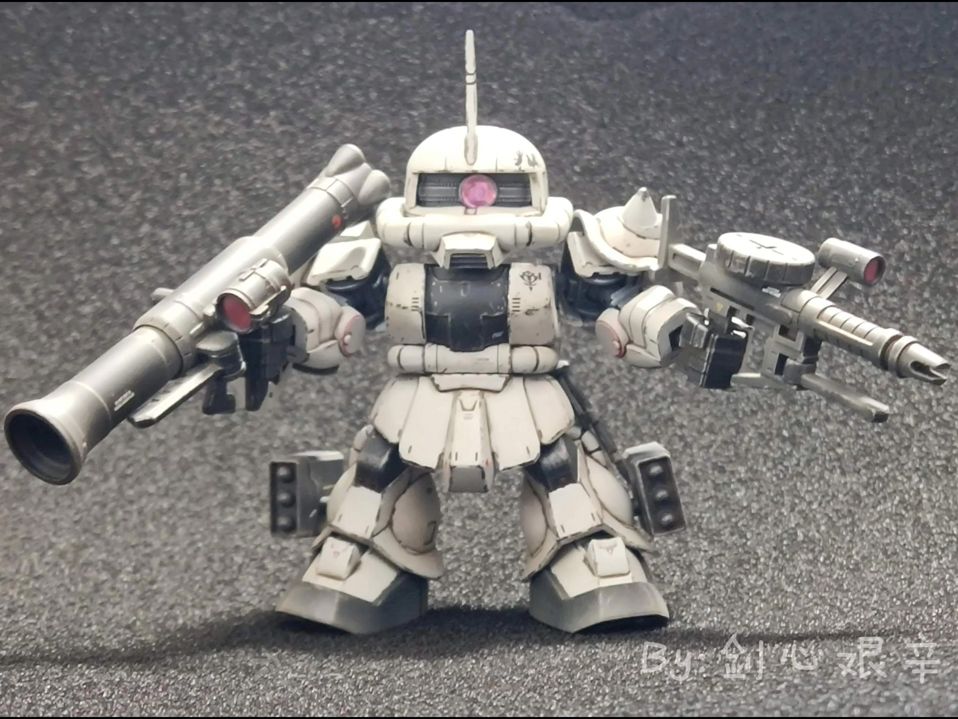 sdcs扎古2重涂改造重力战线白色食人魔