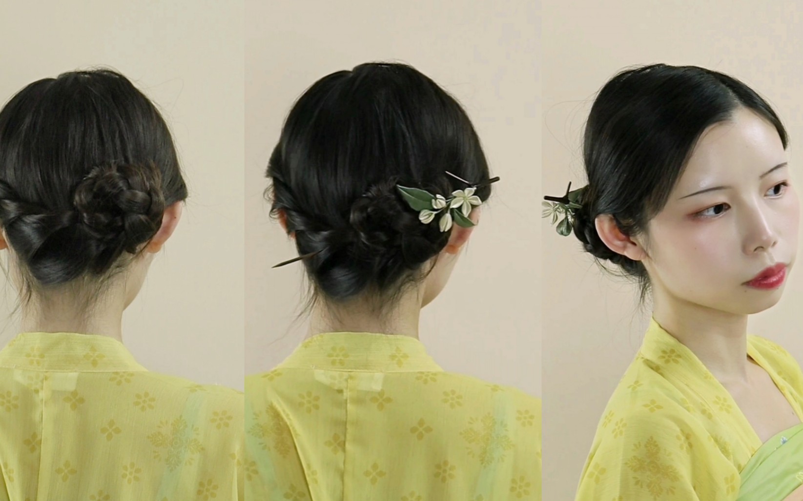 发型教程有手就行的底盘发搭旗袍更合适