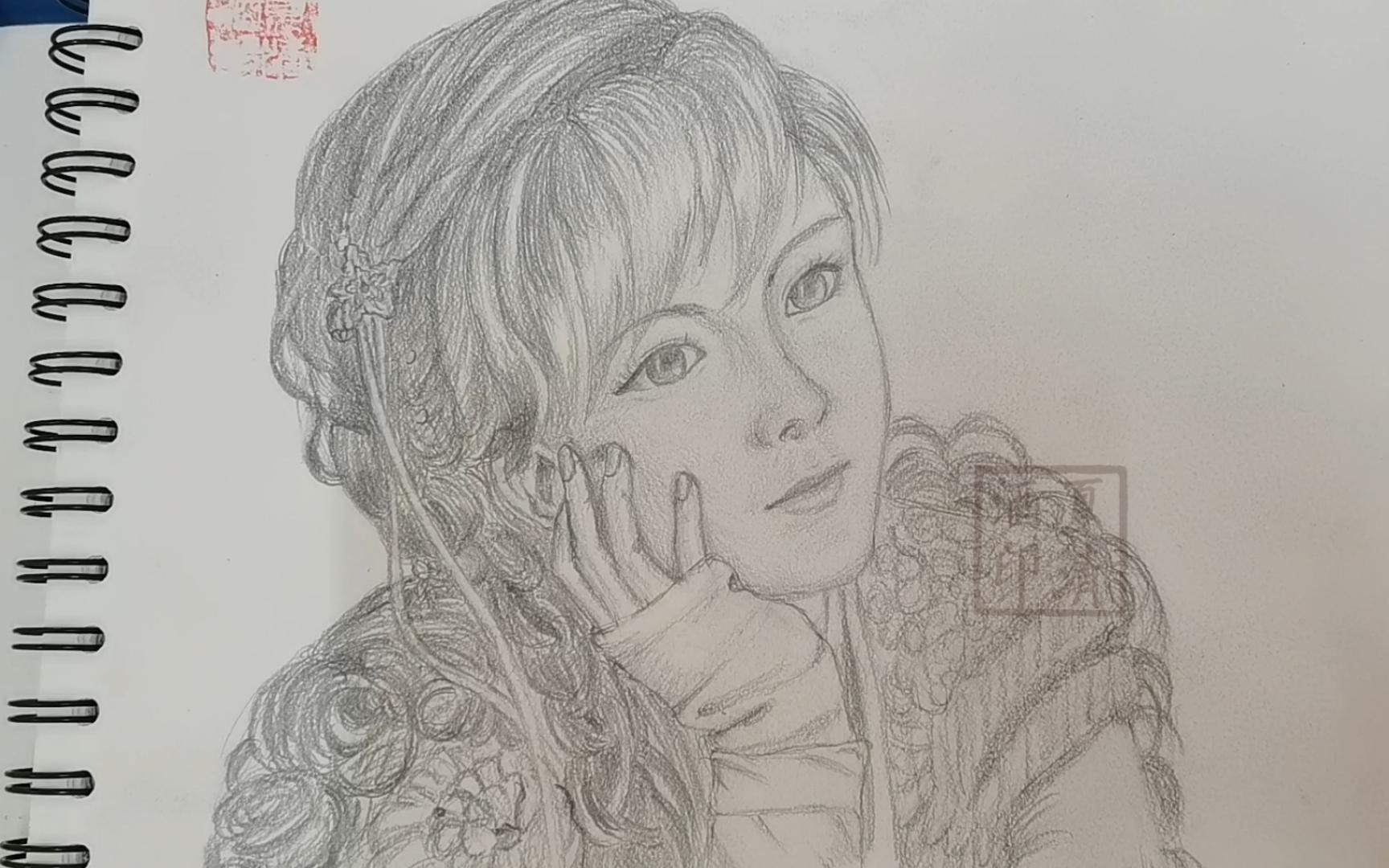 手绘素描人物5