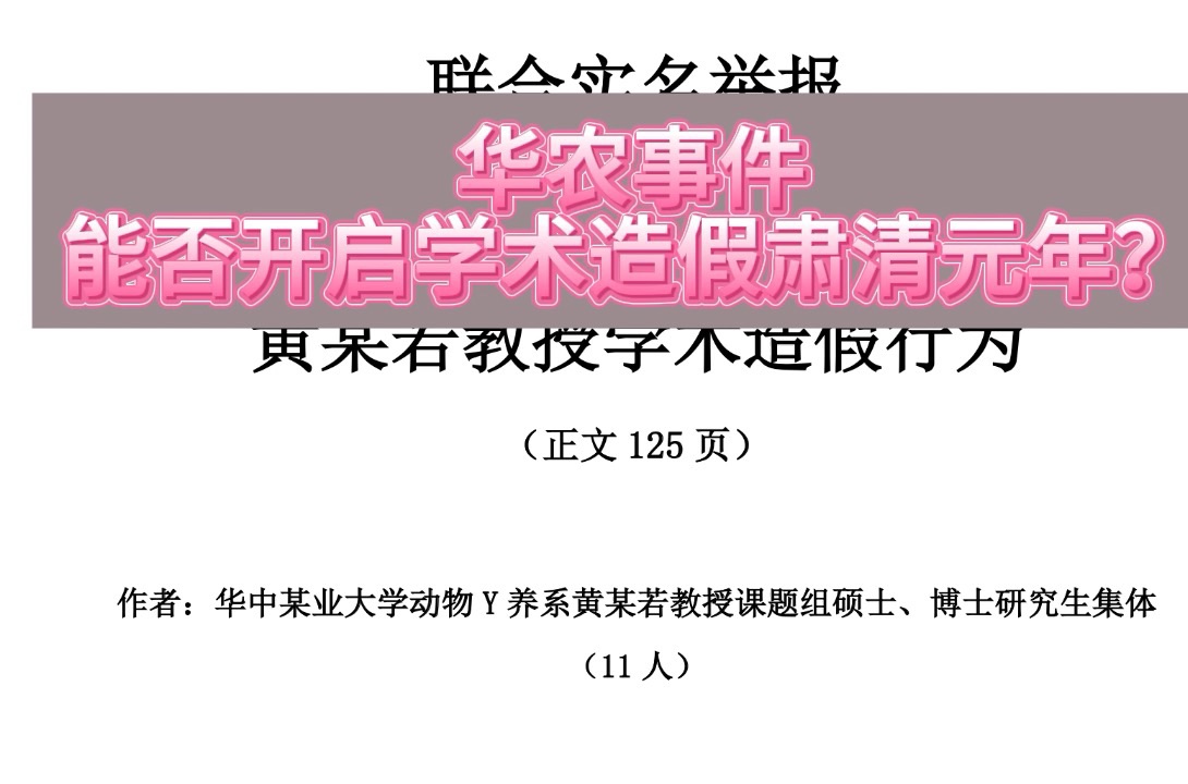 华农事件能够开启学术造假肃清元年?哔哩哔哩bilibili