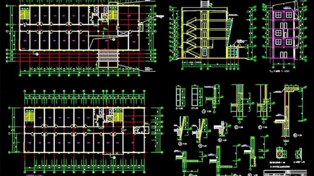 [图]建筑识图 基础培训 视频教程 土建水暖电工结构施工CAD自学制图纸