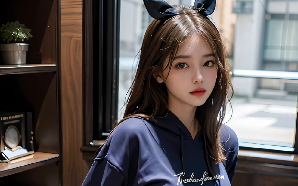 ai生成美女第十弹,黑色长发小姐姐