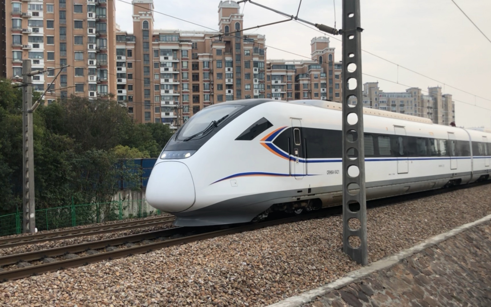 撞上了某种动物的crh6a-0421进上海南站