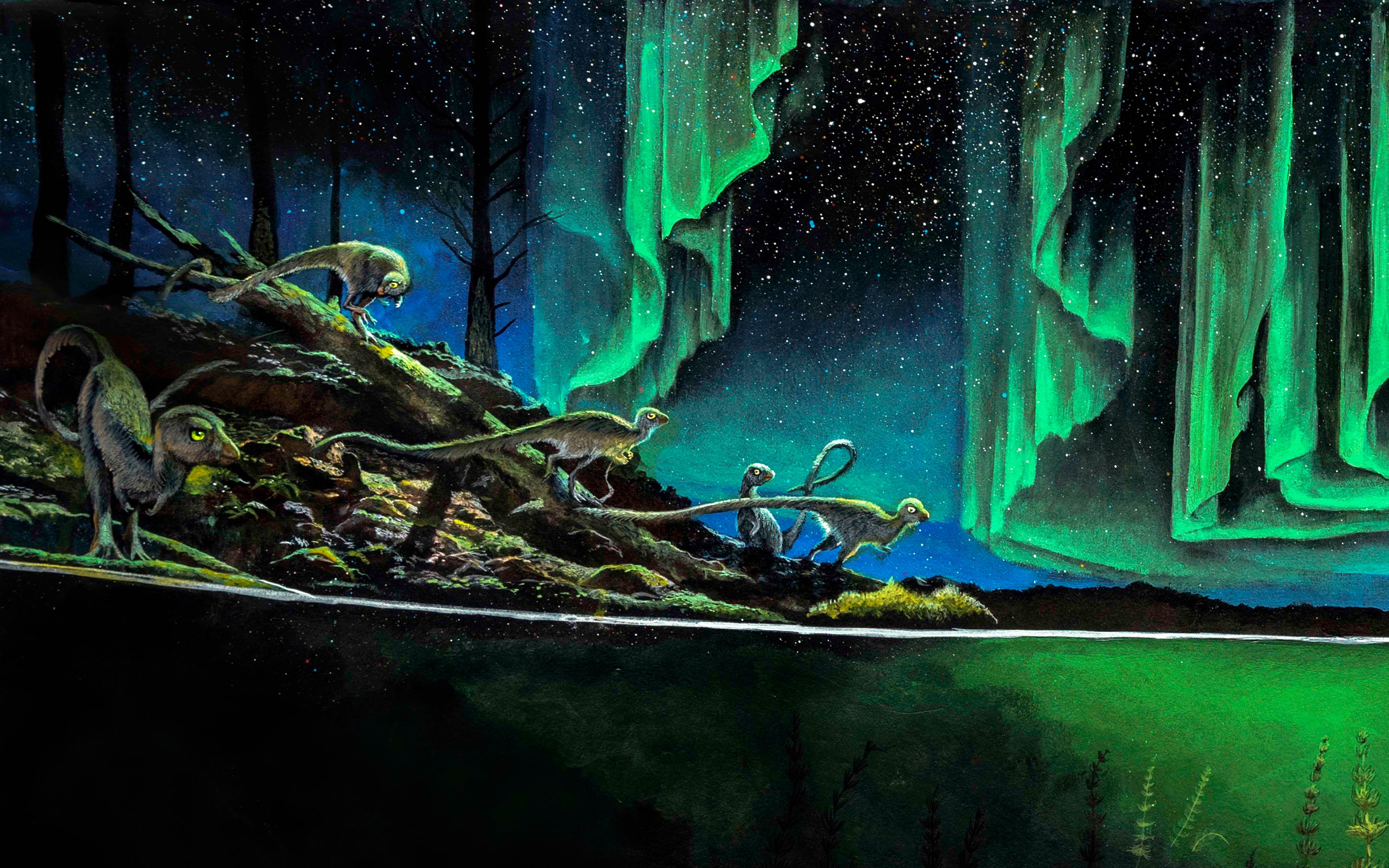 【pnso恐龙博物馆】 赵闯讲恐龙 丽阿琳龙群复原图