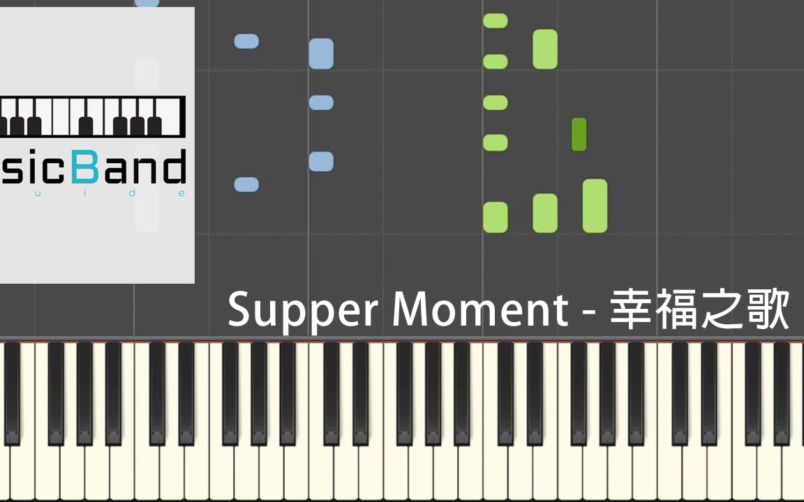 [图][琴谱版] Supper Moment - 幸福之歌 - Piano Tutorial 钢琴教学 [HQ] Synthesia