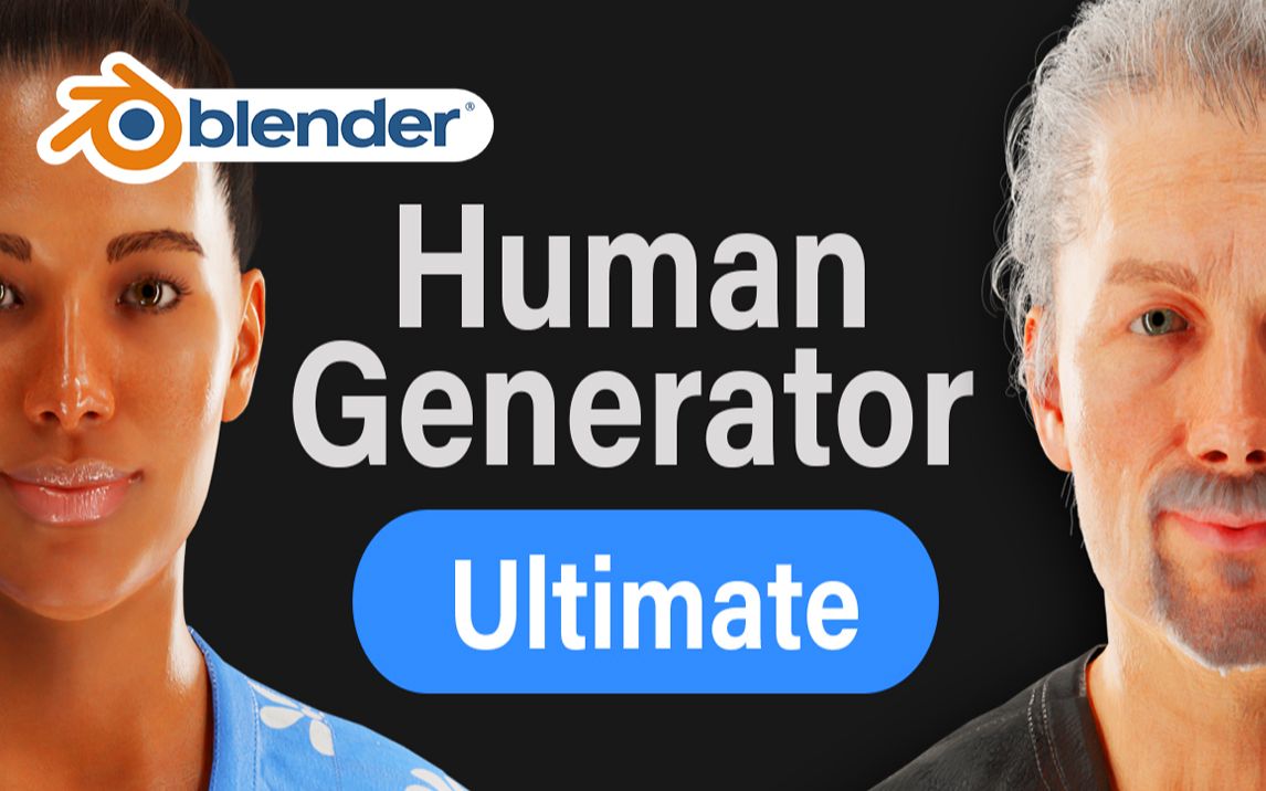 人物生成器!blender插件 Human Generator V4.0.14 人类人物角色绑定毛发服装表情动作哔哩哔哩bilibili