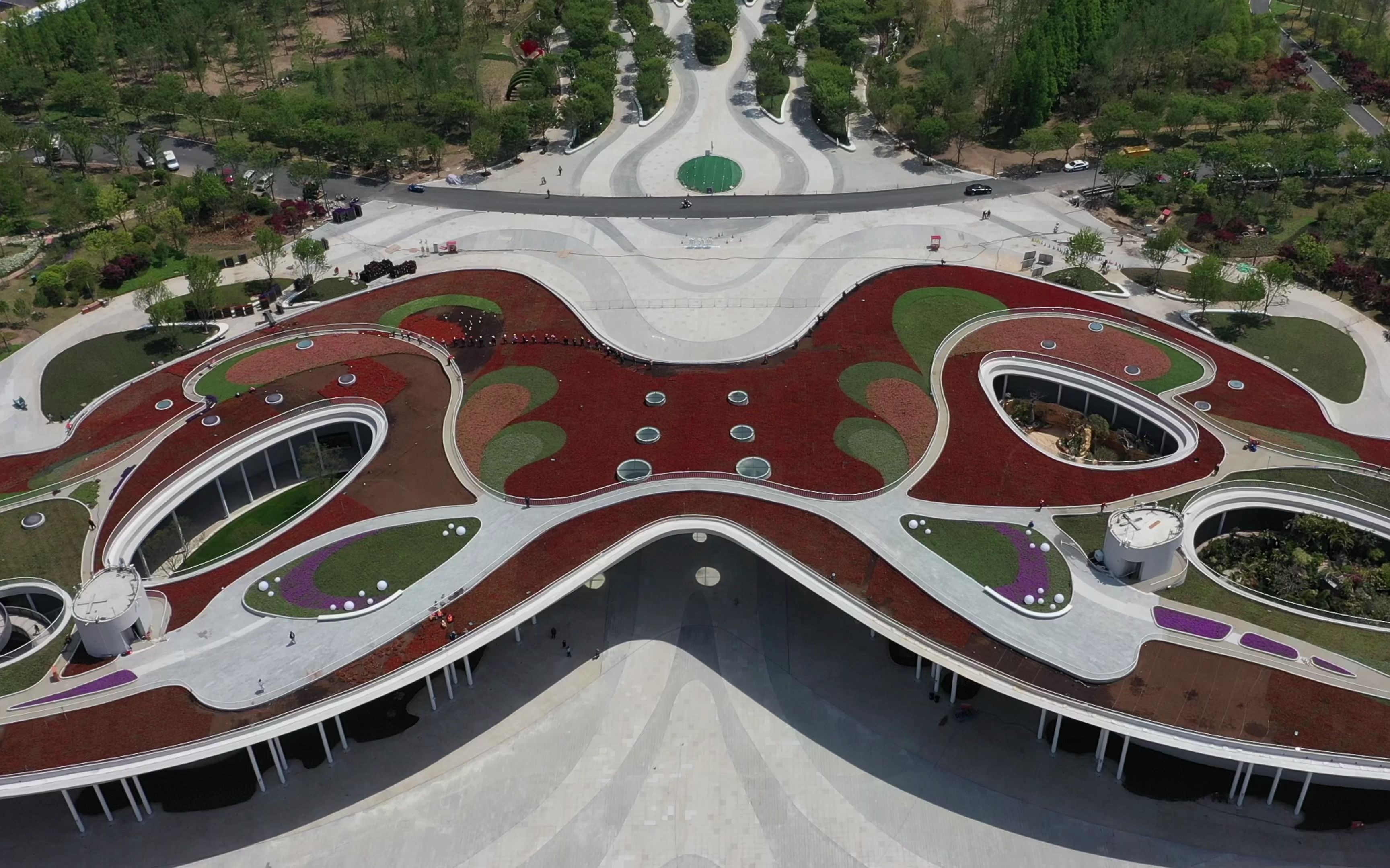 大疆航拍上海崇明花博会