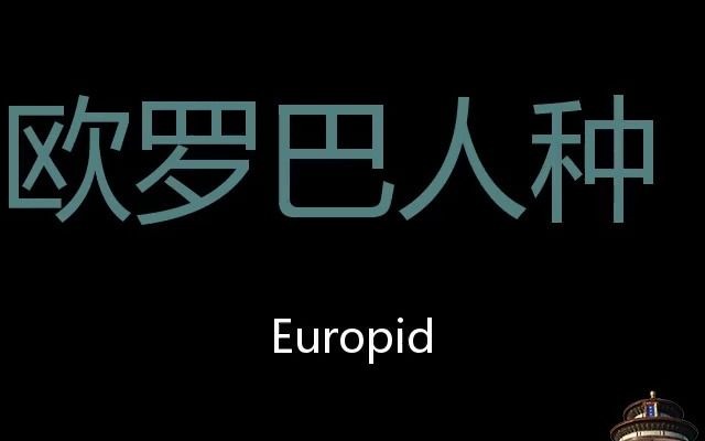 欧罗巴人种 Chinese Pronunciation Europid哔哩哔哩bilibili