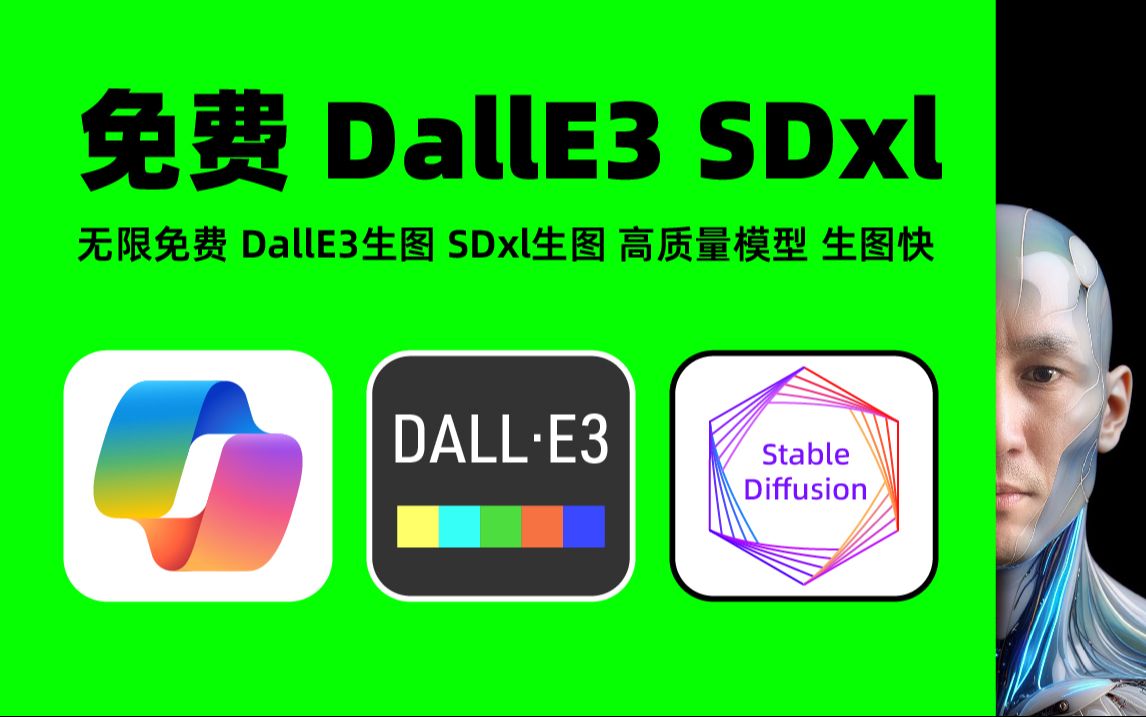 免费ai工具 微软必应Copilot无限免费 DallE3 SDxl ChatGPT 生图快 高质量哔哩哔哩bilibili