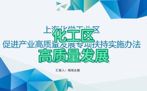 上海化学工业区促进产业高质量发展专项扶持实施办法一哔哩哔哩bilibili