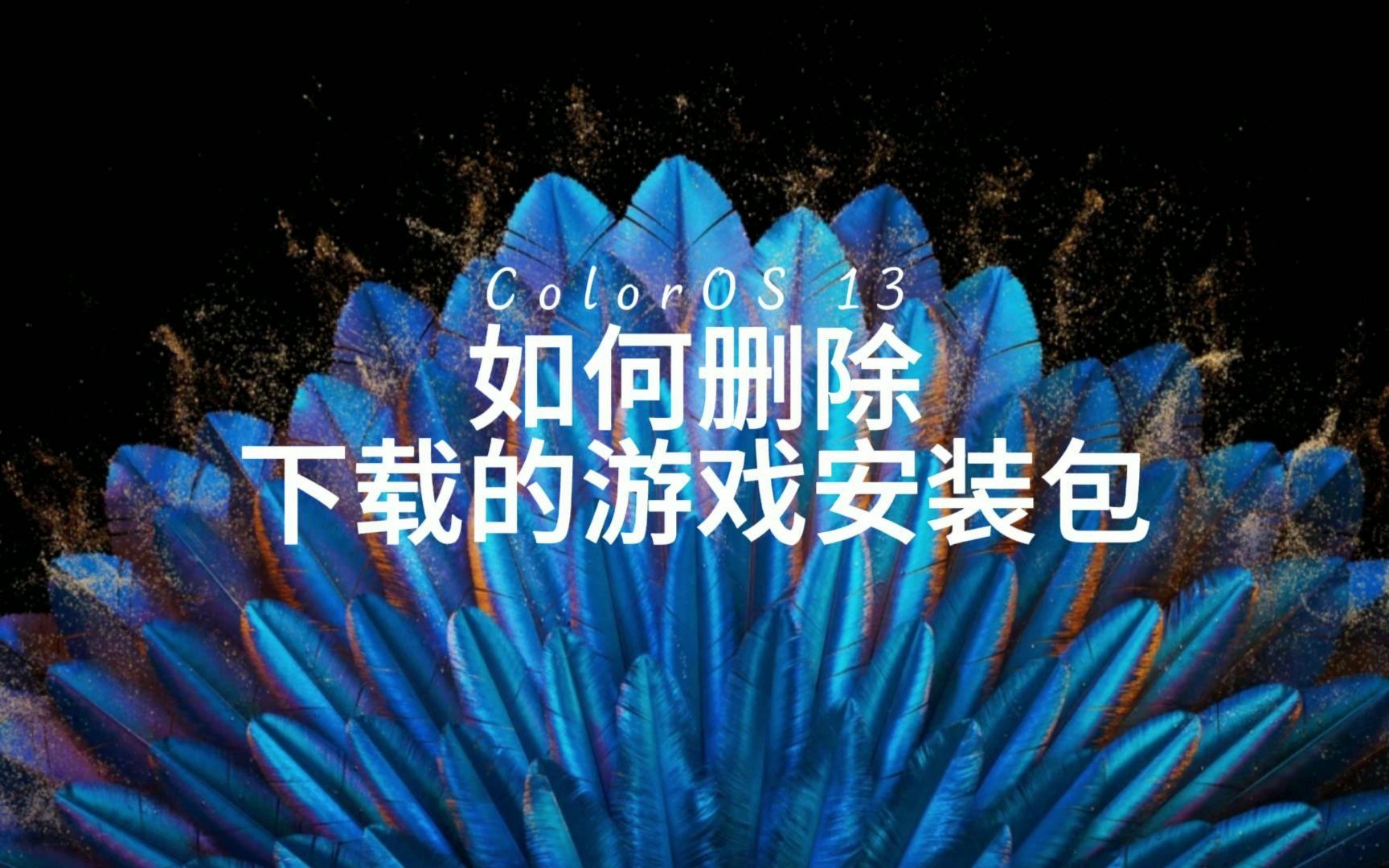 ColorOS技巧如何删除下载的游戏安装包?哔哩哔哩bilibili