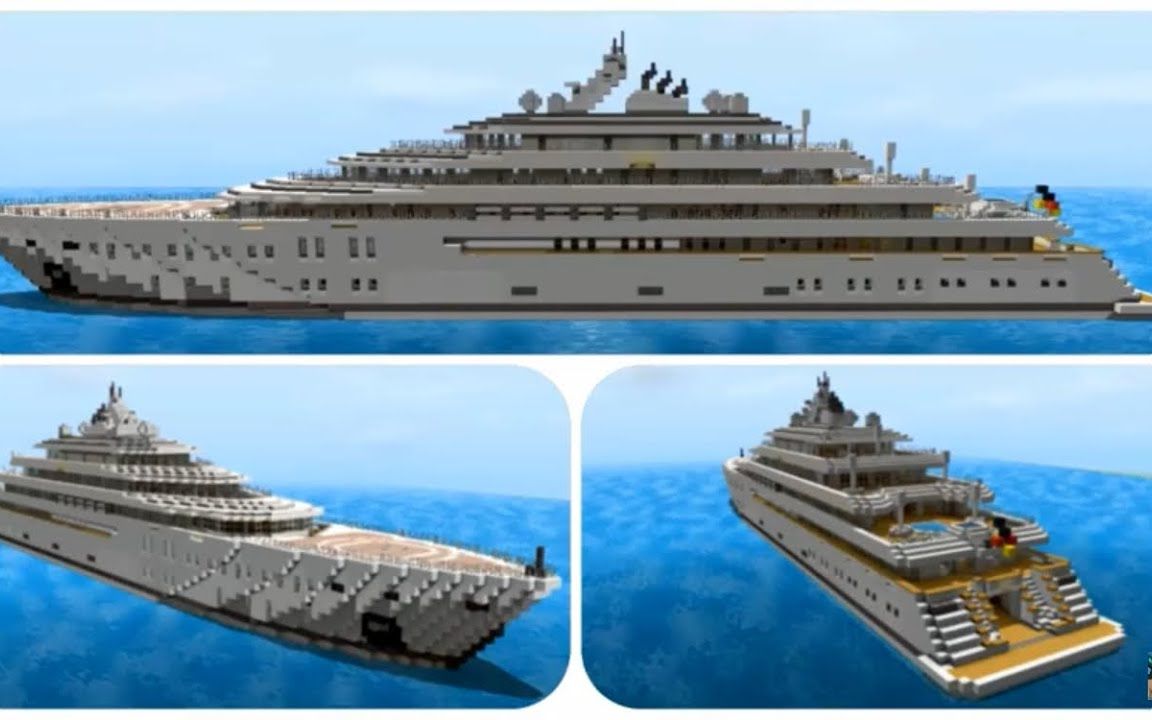 【minecraft舰船教程系列】如何制造一艘(黄金奥德赛)大型豪华游艇