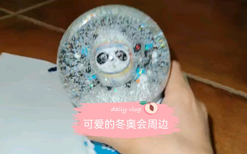 [图]可爱的冰墩墩雪容融水晶球