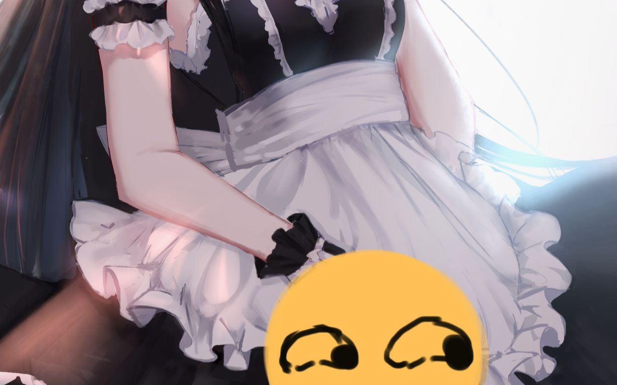 绘画十万粉福利醒爷女仆装安排上了