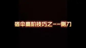 下载视频: 宿伞高阶技巧--侧刀原理详细教学