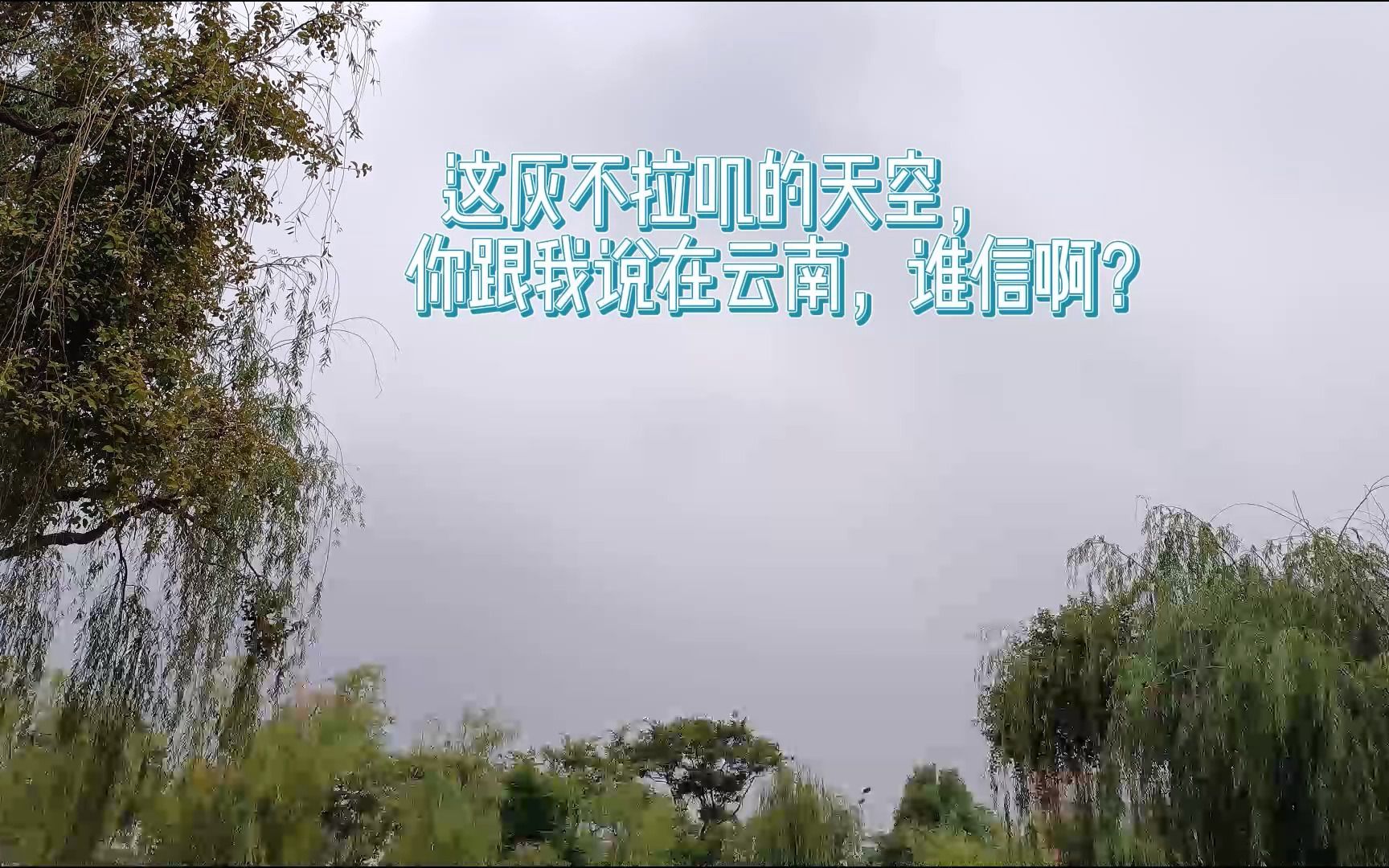 这灰不拉叽的天空,你跟我说在云南,谁信啊?哔哩哔哩bilibili