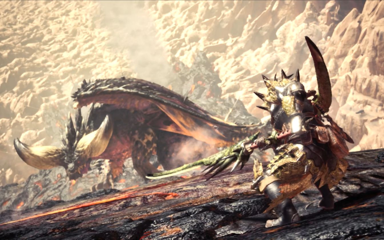 怪物猎人世界实况讨伐熔山龙