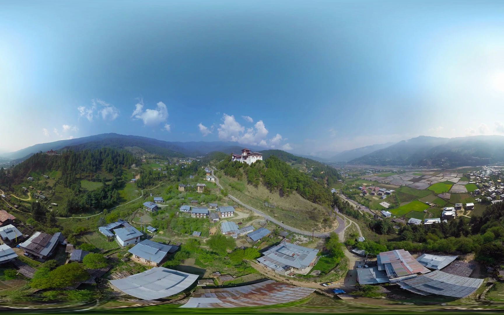 [图]【全景】不丹王国航拍360度全景视频