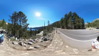 太浩湖的一个观景点全景视频