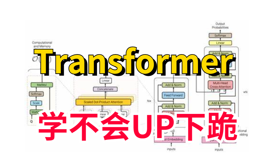 [图]目前B站最完整的【Transformer教程】讲的如此简单！我居然花14小时就搞懂了，草履虫都能看懂，学不会来找我！