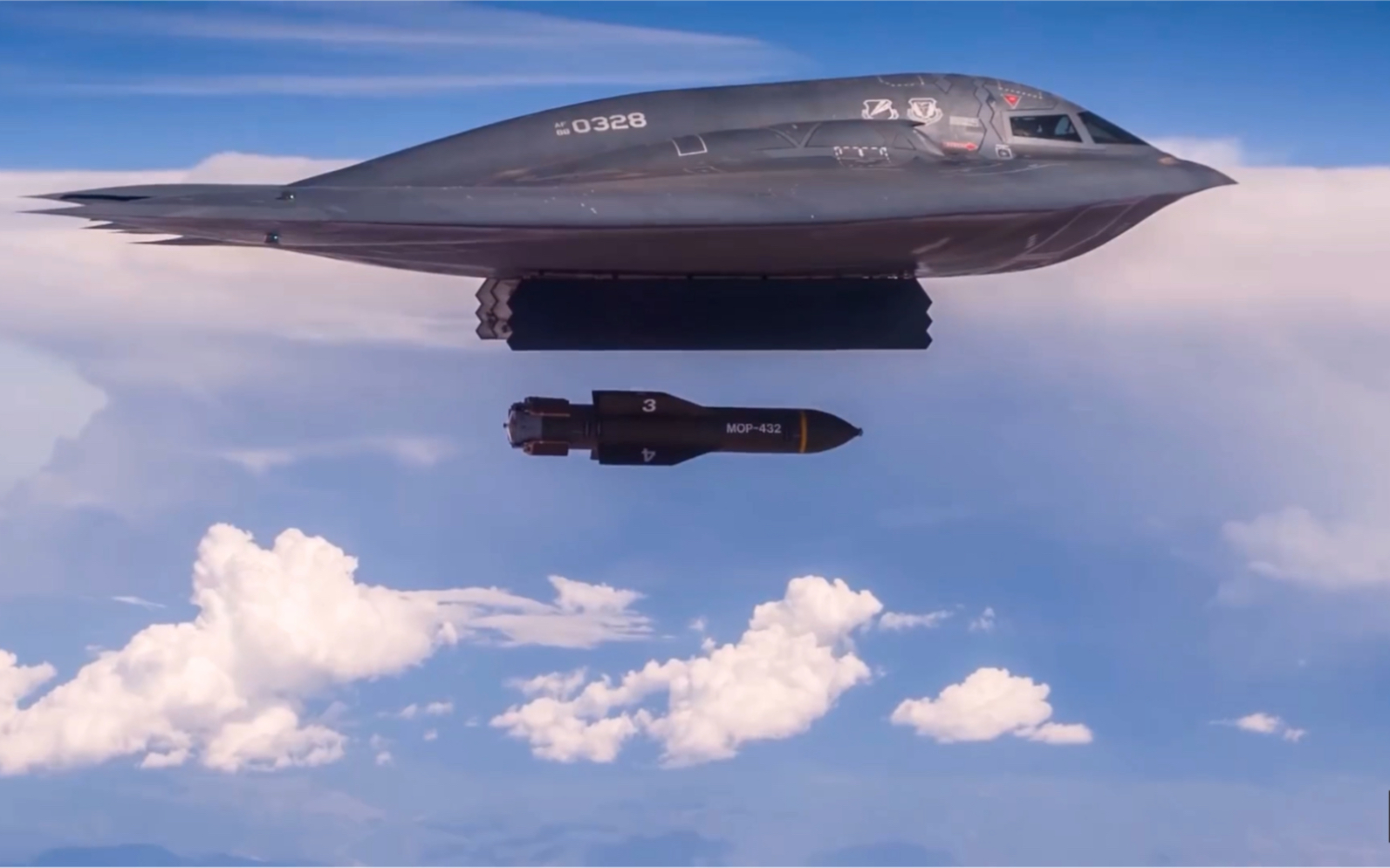 b2隐身轰炸机投弹!