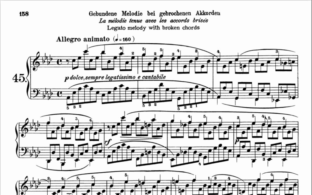 车尔尼降a大调练习曲作品740第45首天使的歌声