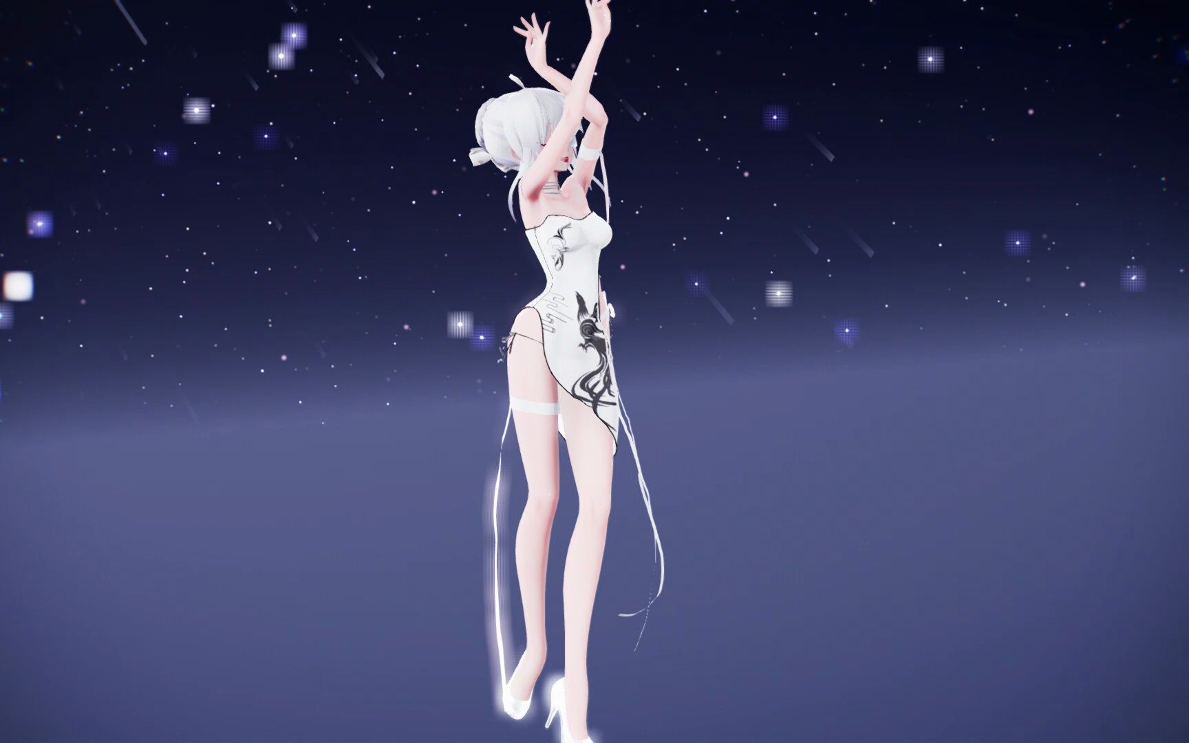 【旗袍弱音】半壶纱,3d写实向渲染,测试一下能不能过审