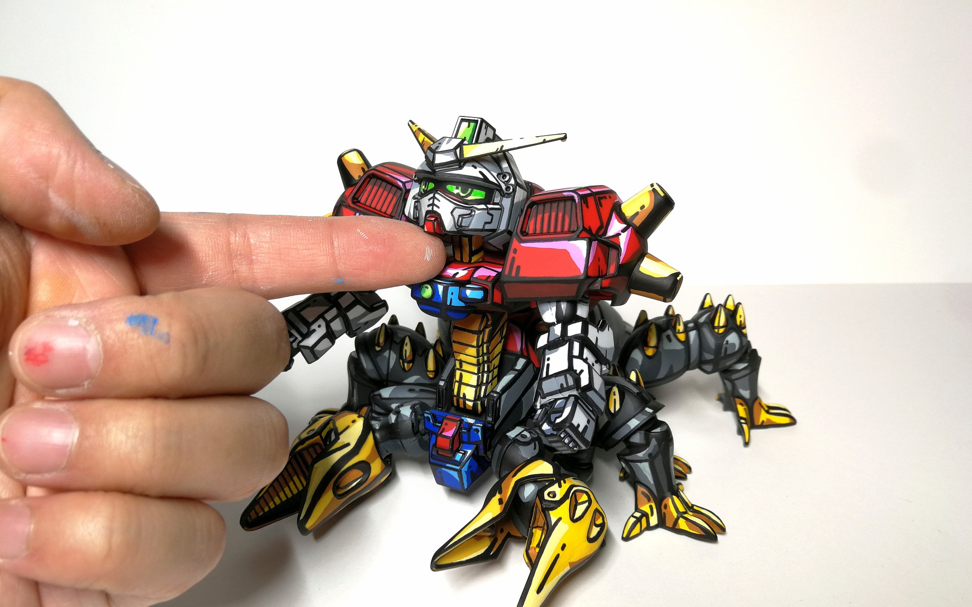 sd恶魔高达二次元涂装流程展示