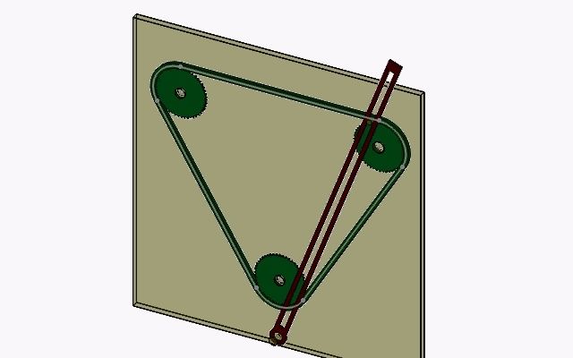 图263 往复摆动两侧停歇的挠性件机构
