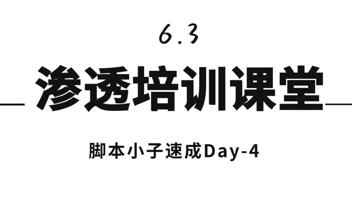 【渗透测试】脚本小子速成day4哔哩哔哩bilibili