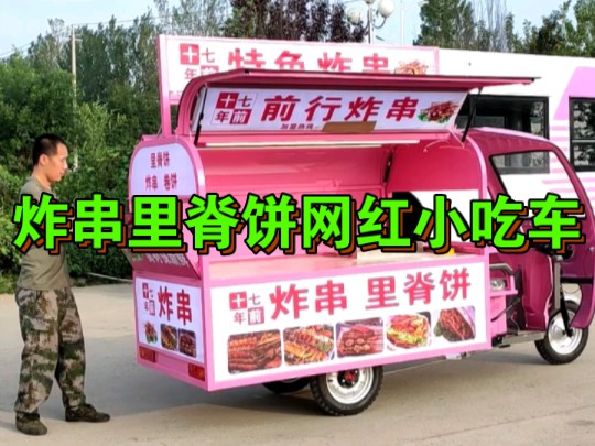 炸串 里脊饼多功能流动小吃车油炸摆摊夜市炸串手推车网红三轮摆摊