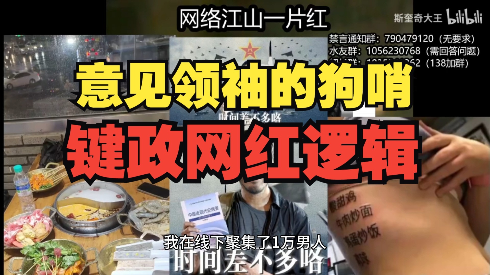 【牢A-直播精简版】国内外键政网红逻辑-嗑瓜组-嗑瓜组-哔哩哔哩视频