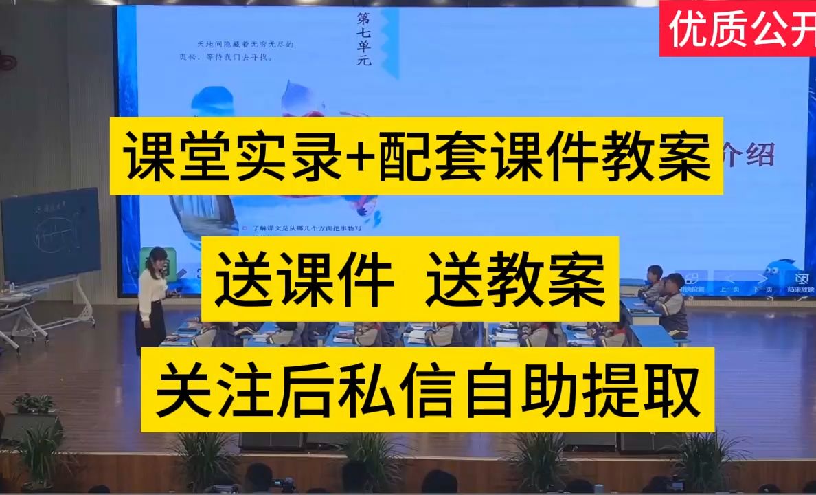 《海底世界》公开课优质课 新课标教学实录 小学语三下比赛课(含教案课件)哔哩哔哩bilibili