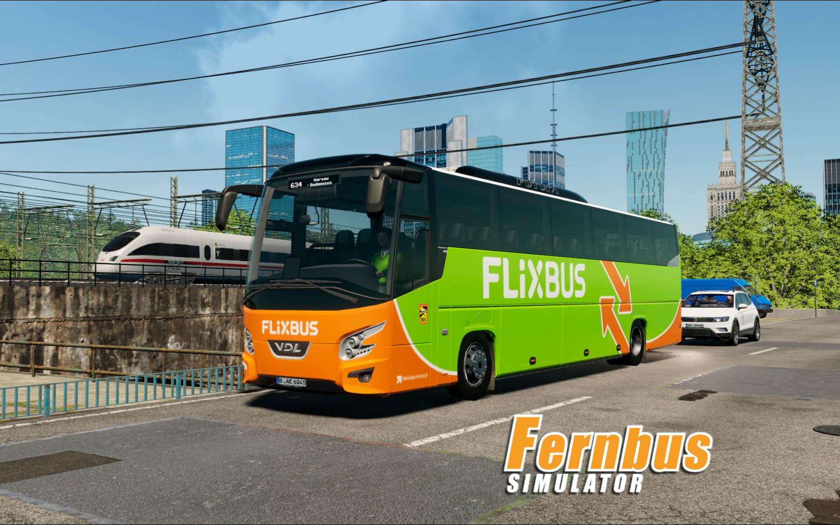 《长途客车模拟》旅程继续前往华沙的汽车站 | fernbus simulator