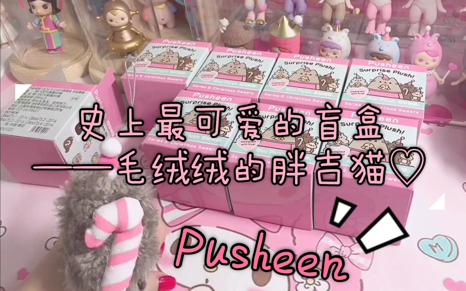 拆盲盒史上最可爱的pusheen胖吉猫盲盒毛绒绒的盲盒