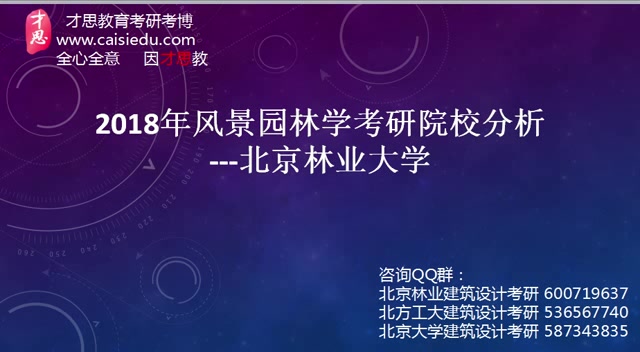 2018年北京林业大学园林学院风景园林规划与设计考研班简介哔哩哔哩bilibili