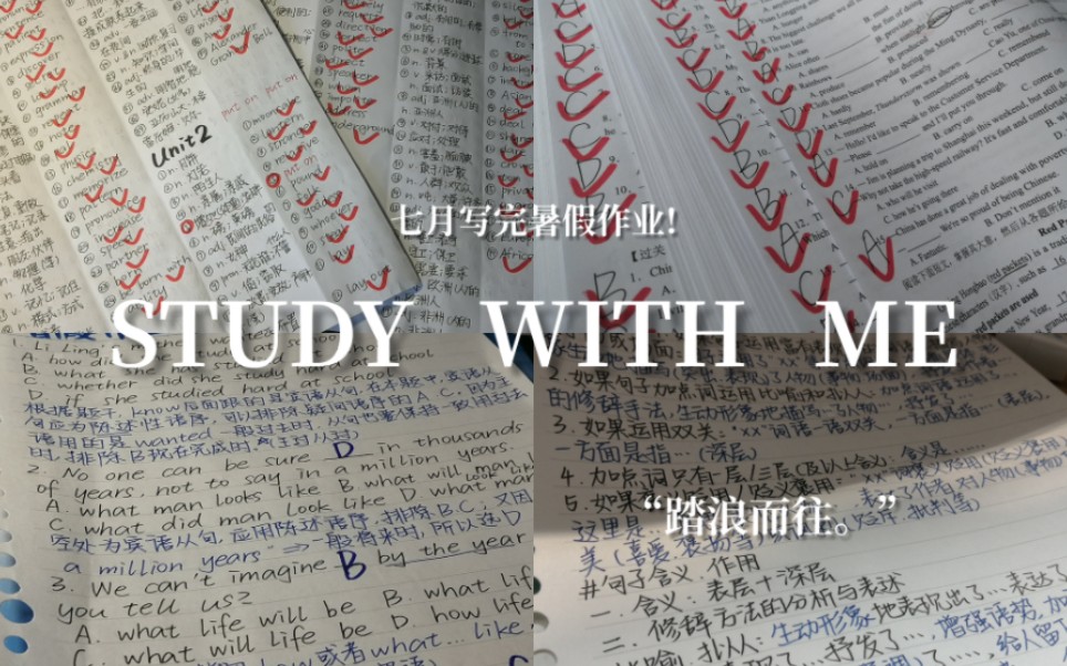 [图]热烈鲜活的盛夏/写完暑假作业/七月末学习零碎记录/studywithme/快乐学习人