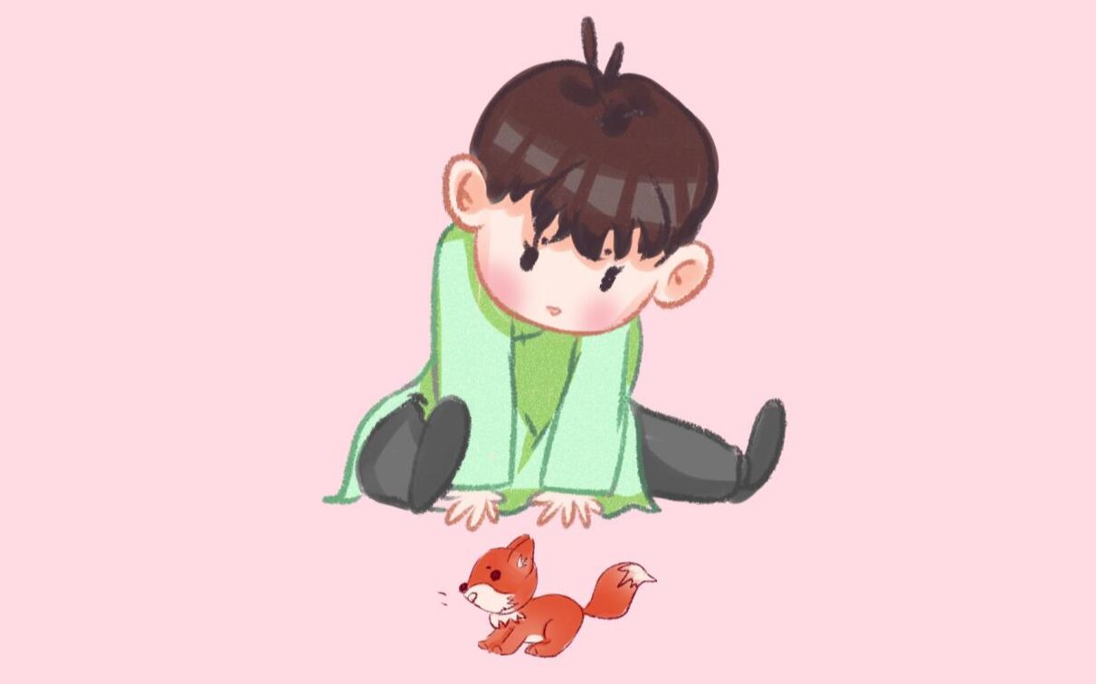 手书何尚宝宝无聊的一天可爱托腮