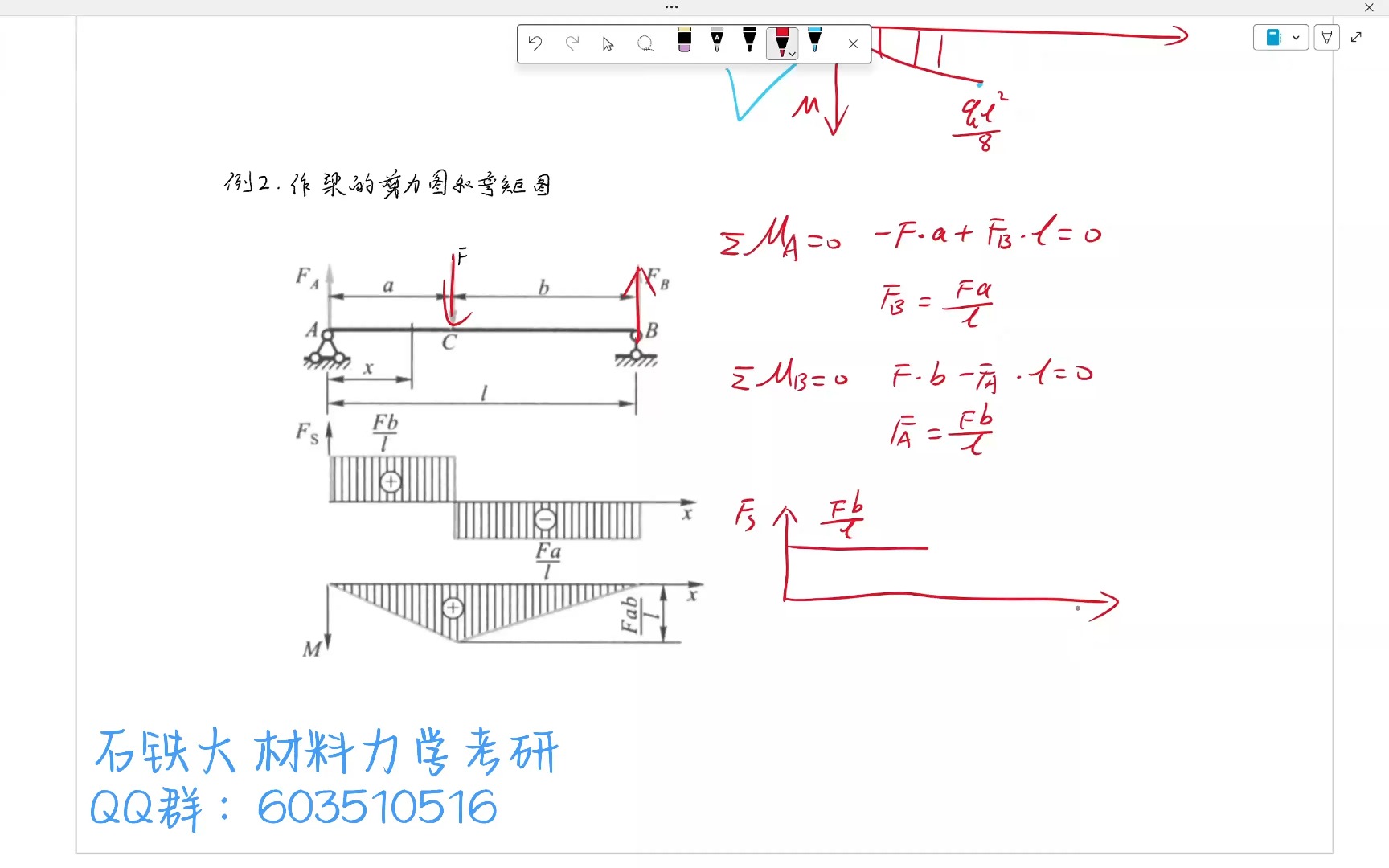 材料力学弯矩图怎么画图片