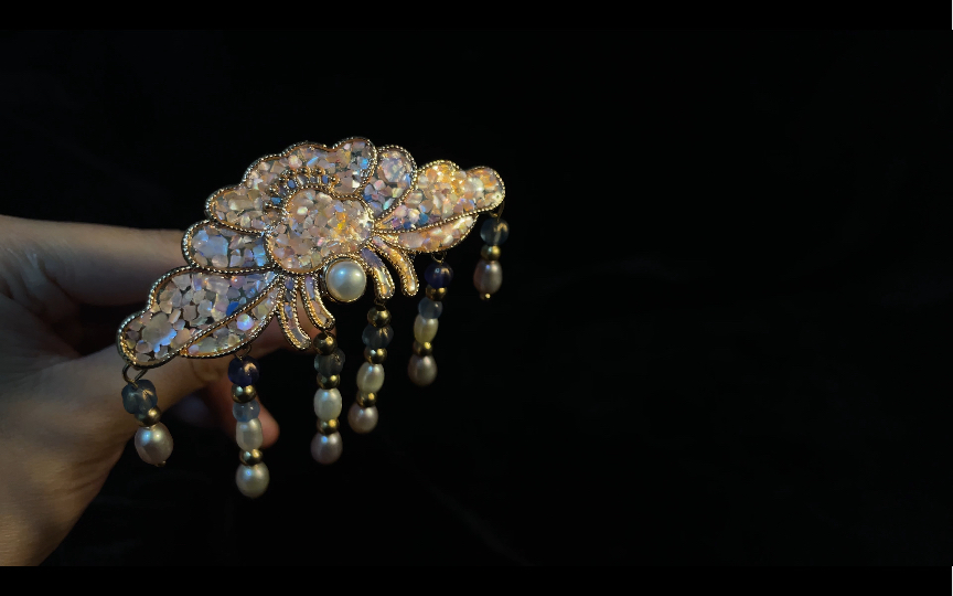 初试【螺钿】做发簪,应该也不会再做了.