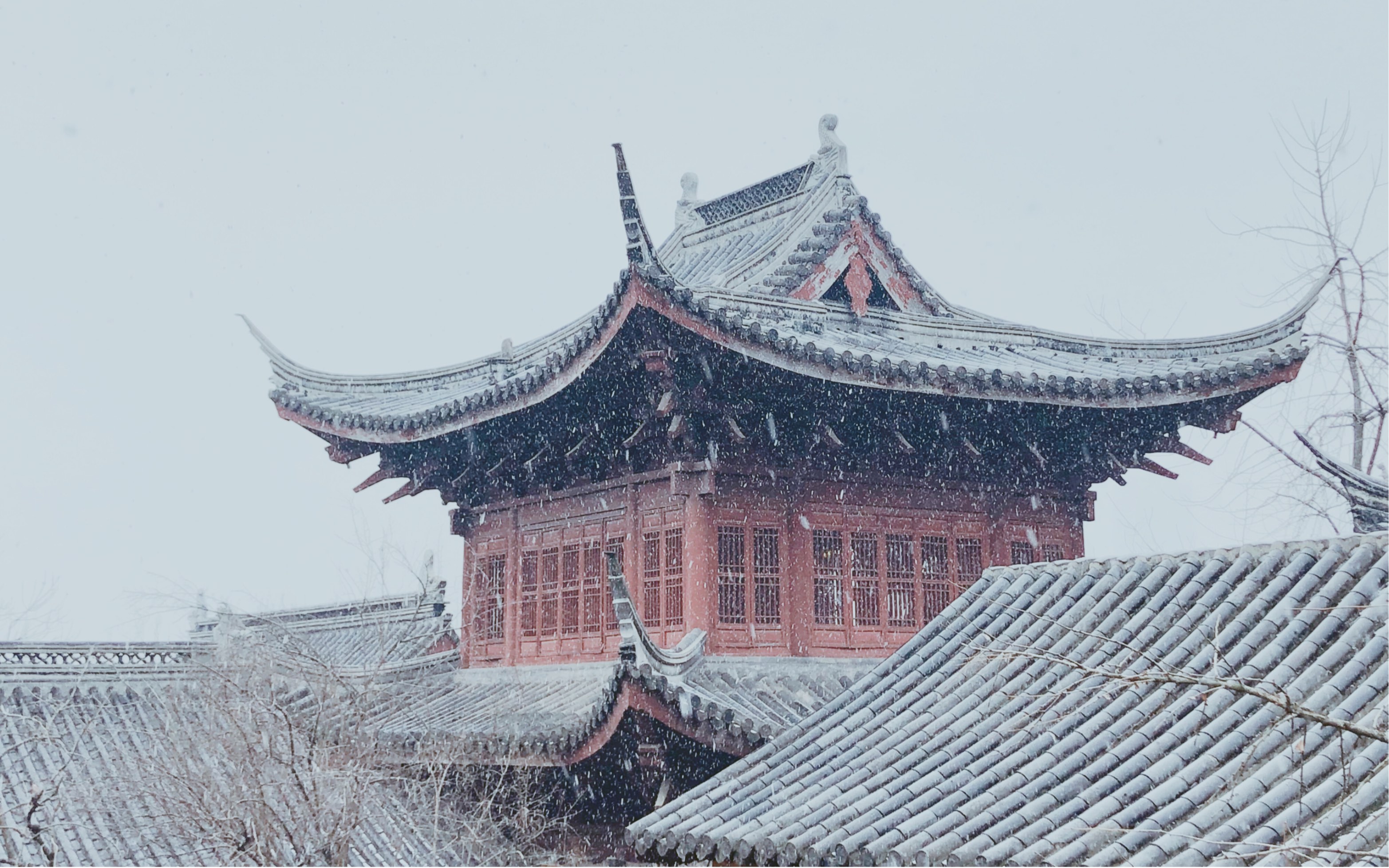 南京鸡鸣寺2018大雪