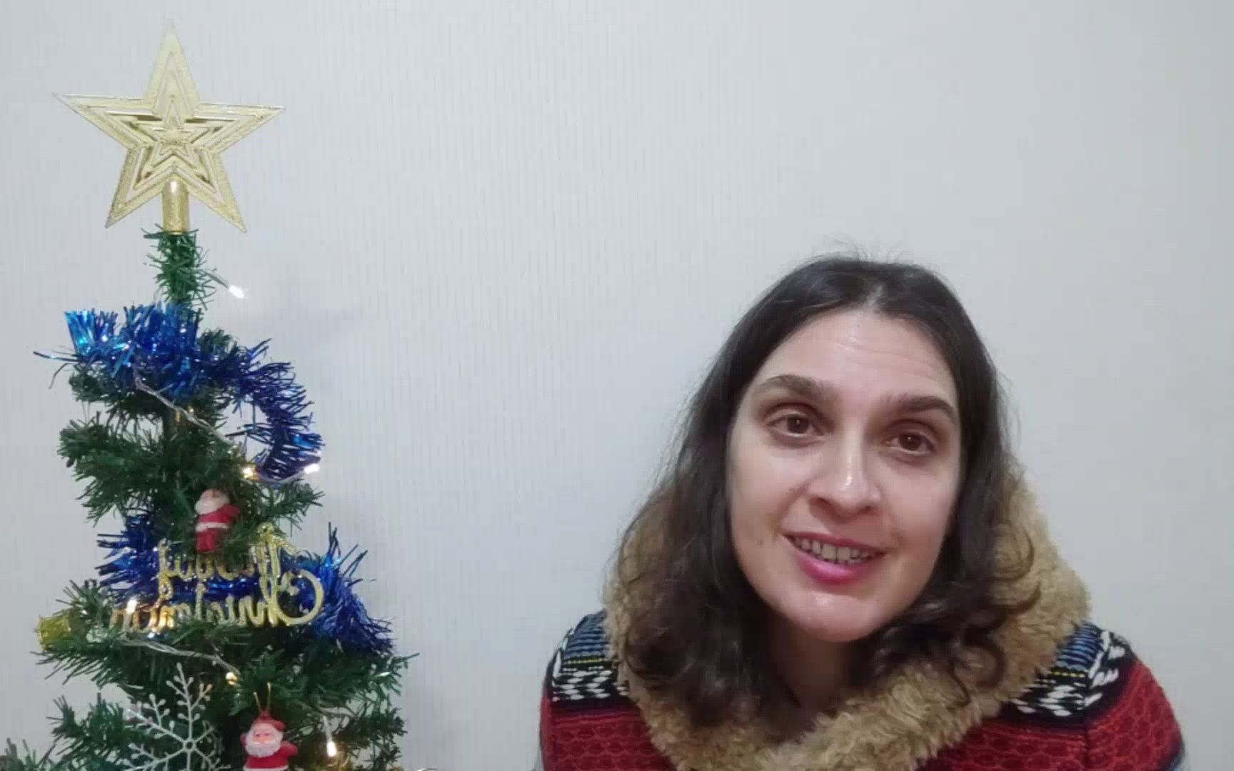 美国洋媳妇艾琳用中文介绍她的圣诞树