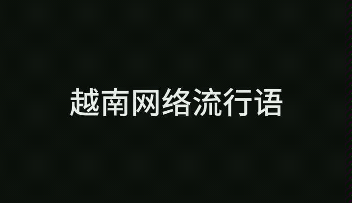 越南网络流行语,你会多少个?知道来源吗?哔哩哔哩bilibili