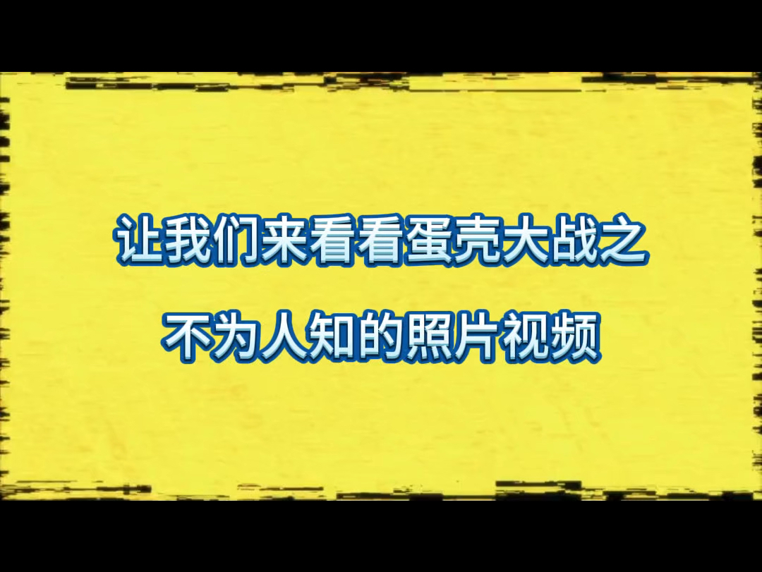 【蛋壳】蛋壳大战之不为人知的照片和视频哔哩哔哩bilibili