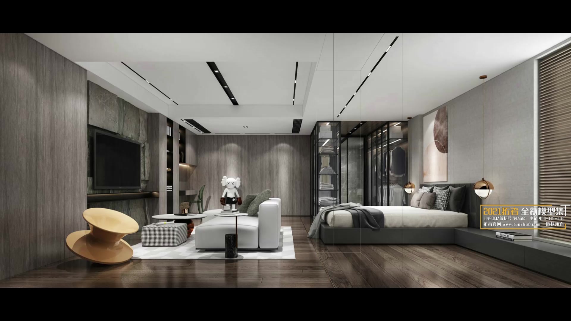 模型1187拓者2021卧室现代风格